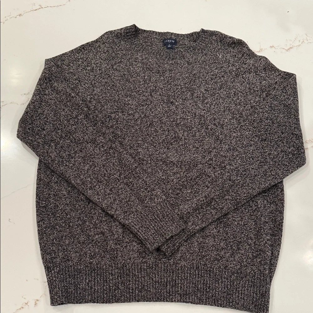 J.Crew Lambswool Blend Crewneck Sweater Gray Knit Classic Men’s Large
